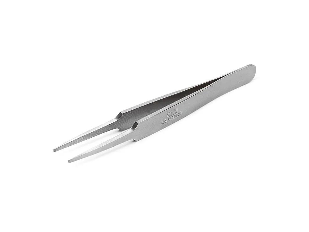 Tamiya Hg Straight Tweezers Roundtip — official product photo 1
