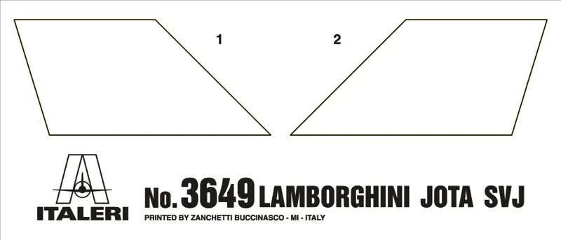Italeri 1/24 Lamborghini Miura Jota Model Kit — official product photo 4