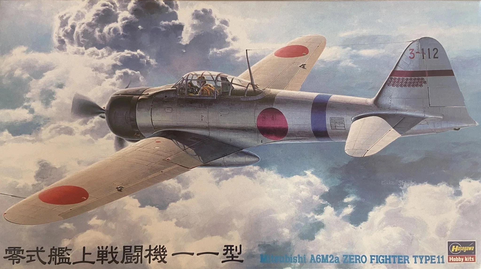 Hasegawa 1/48 Mitsubishi A6m2a Zero 11 Model Kit — box art