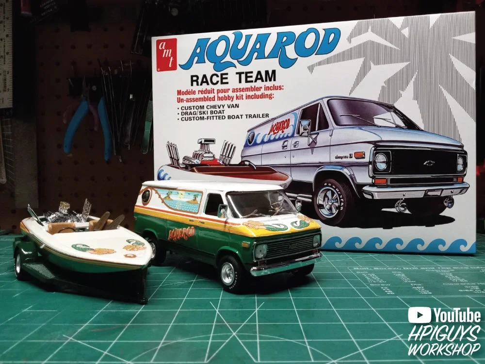 AMT Aqua Rod Race Team 1975 Van Boat Trailer Model Kit — official product photo 5
