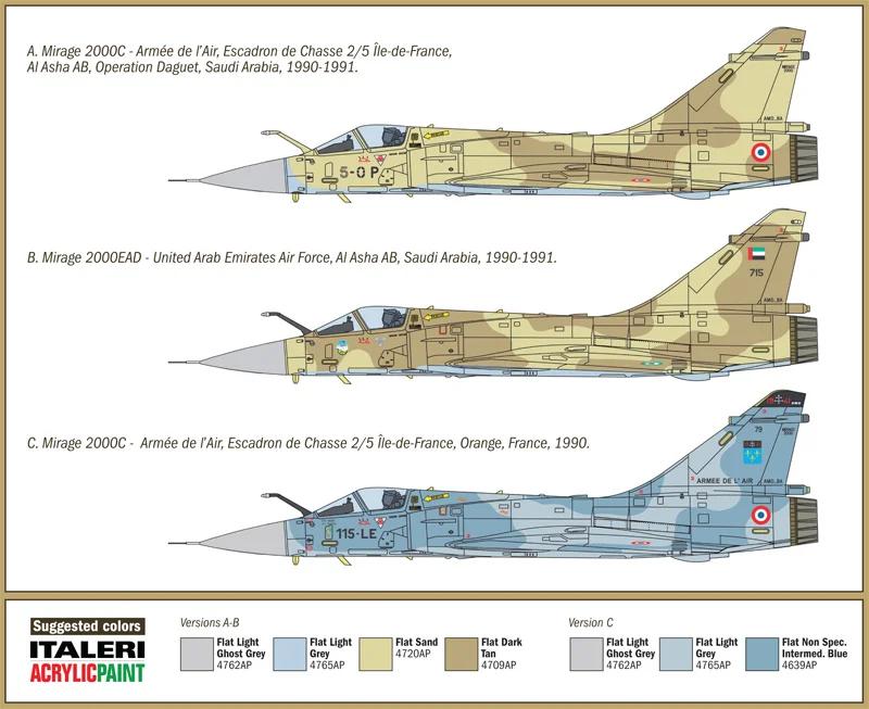 Italeri 1/72 Mirage 2000c Gulf War Model Kit — official product photo 3