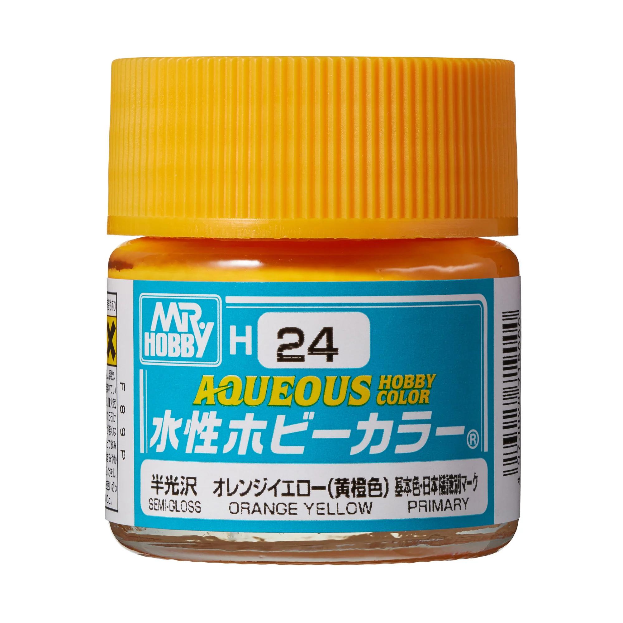 Mr. Hobby Aqueous Hobby Color Orange Yellow (H24) 10 ml — official product photo 1