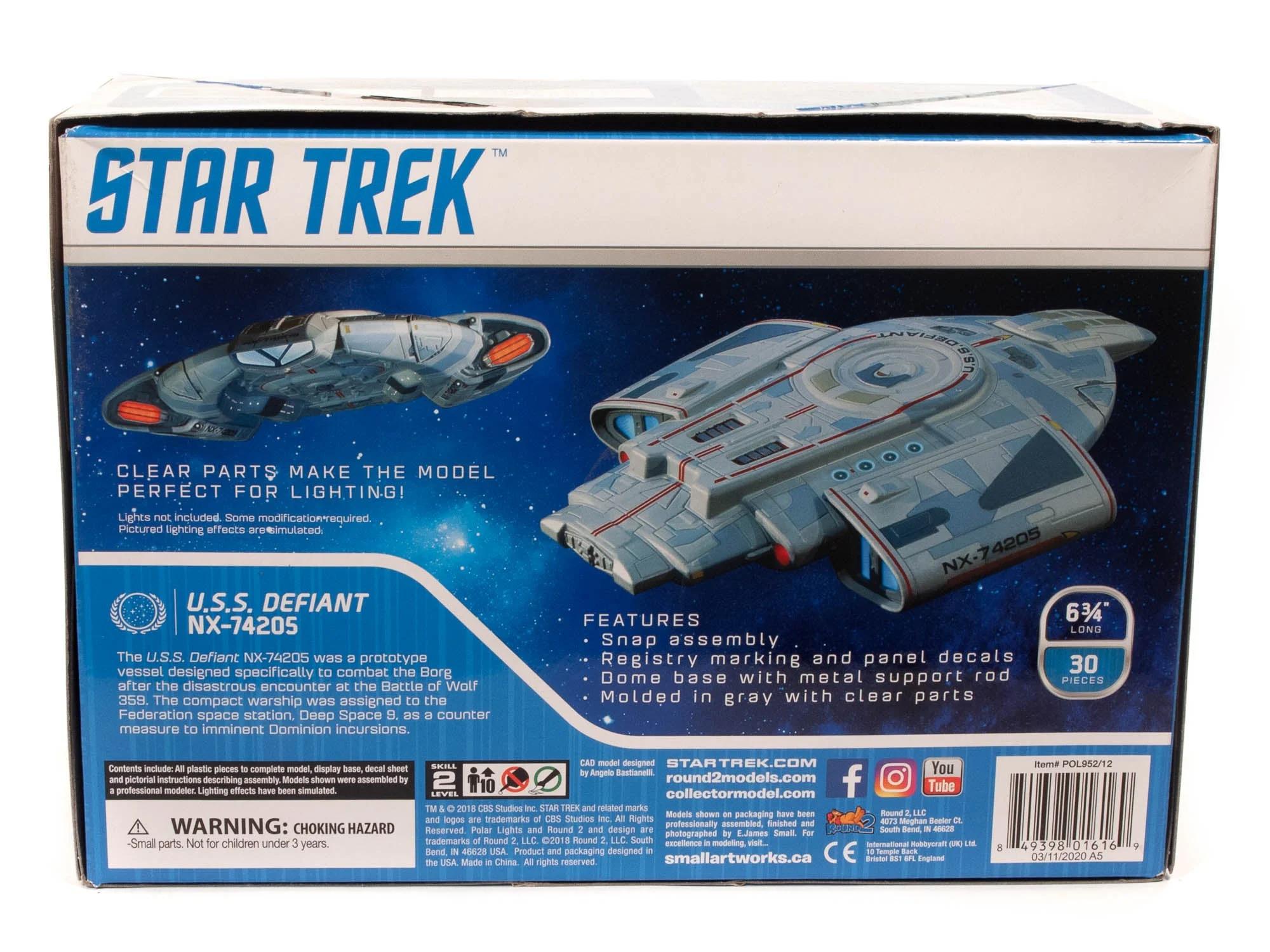 Polar Lights 1/1000 Star Trek U S S Defiant Model Kit — official product photo 4
