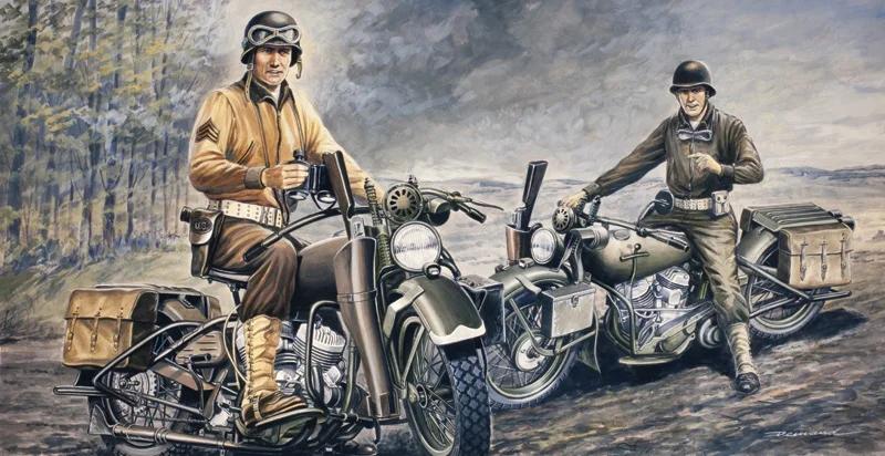 Italeri 1/35 US Motorcycles Ww-ii Model Kit — official product photo 1