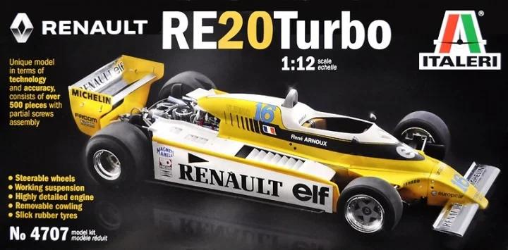 Italeri 1/12 Renault Re 20 Turbo Model Kit — box art