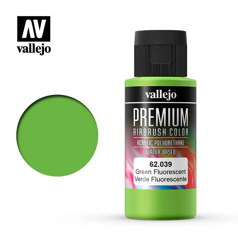 Vallejo Premium Color Green Fluorescent 60ml — product photo