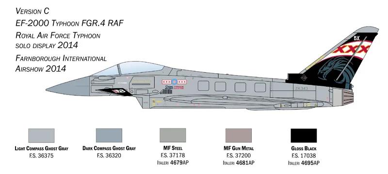 Italeri 1/72 EF-2000 Eurofighter Typhoon RAF Model Kit — official product photo 4