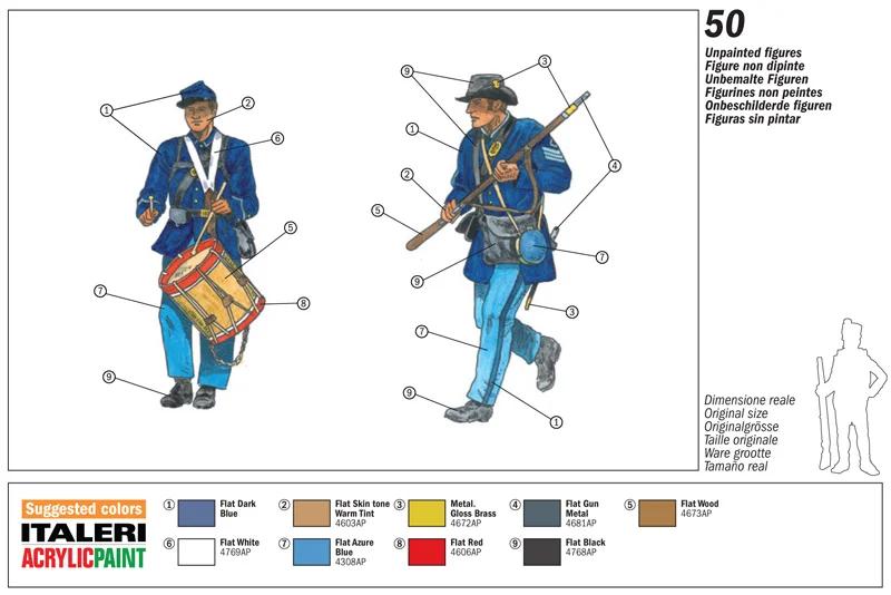 Italeri 1/72 Amer Civil War Union Inf Model Kit — official product photo 2