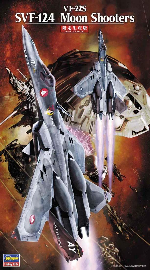 Hasegawa 1/72 VF-22S Svf-124 Moon Shooters Model Kit — box art
