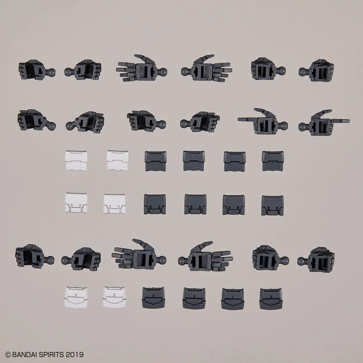 Bandai Option Parts Set 12 Hands Multijoint30mm Model Kit — official product photo 1
