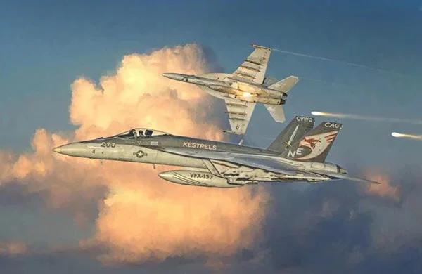 Italeri 1/48 A-18E F Super Hornet Model Kit — box art