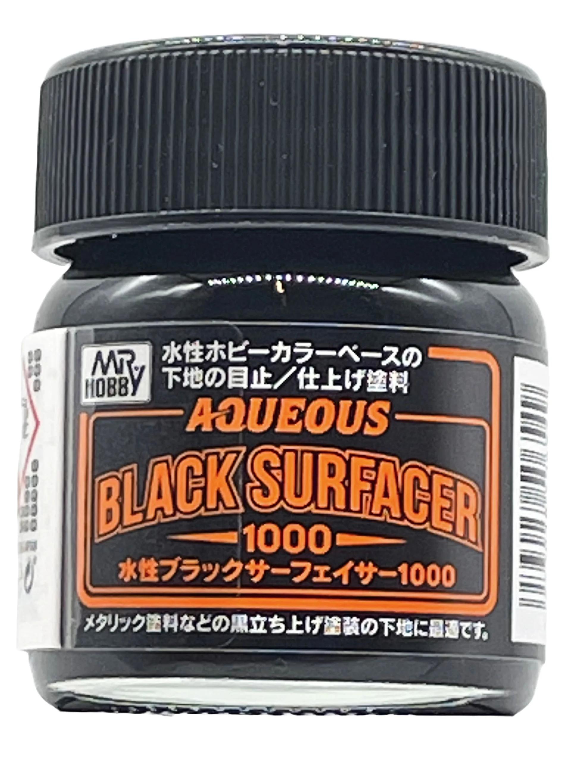 Mr. Hobby Aqueous Black Surfacer 1000 (HSF03) 40 ml — official product photo 1