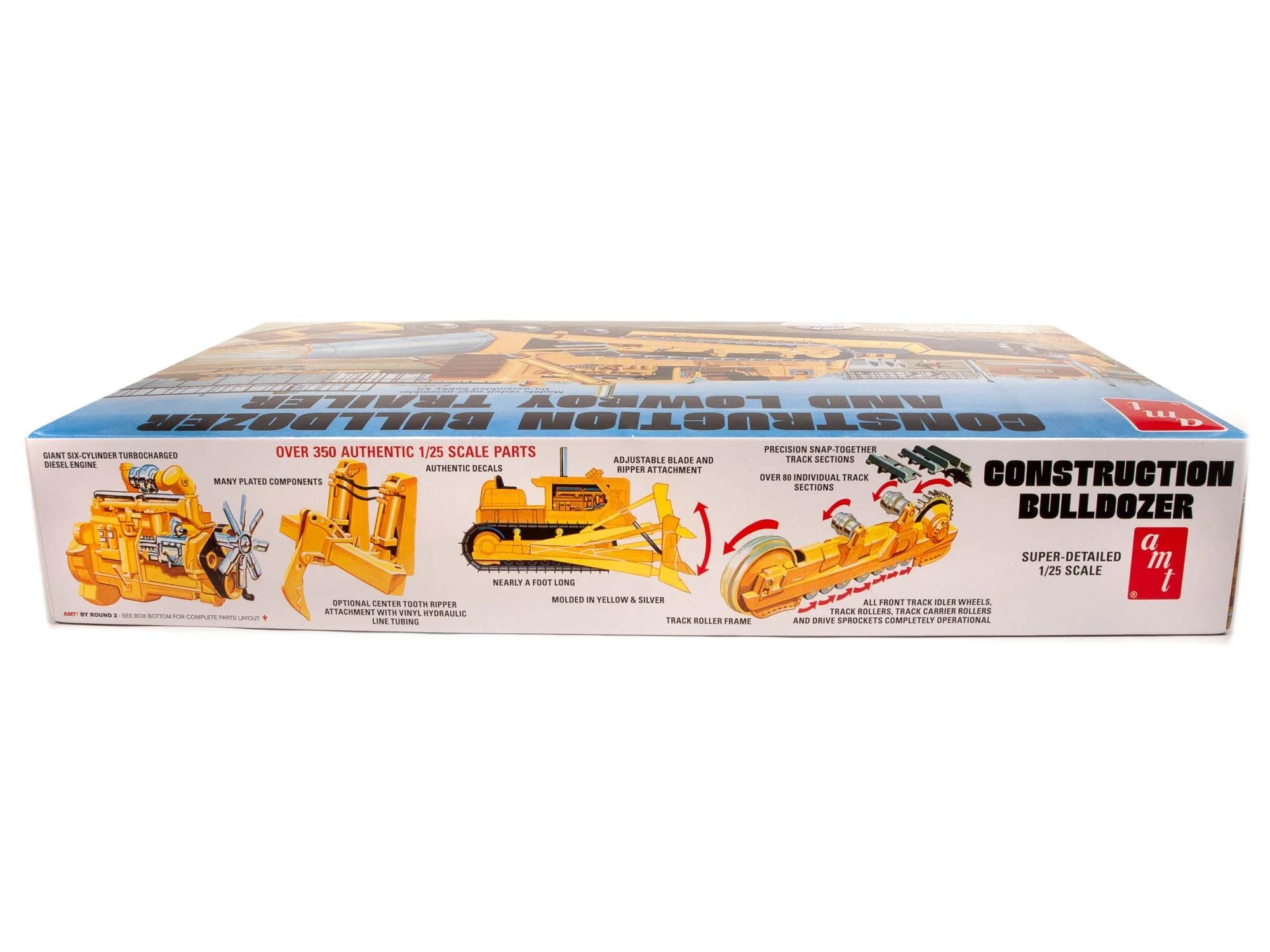 AMT Lowboy Trailer Bulldozer Model Kit — official product photo 2