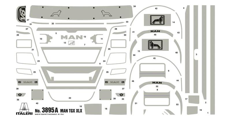 Italeri 1/24 Man Tgx Xlx Model Kit — official product photo 3