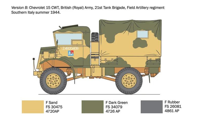 Italeri 1/35 Chevrolet 15 Cwt Model Kit — official product photo 5