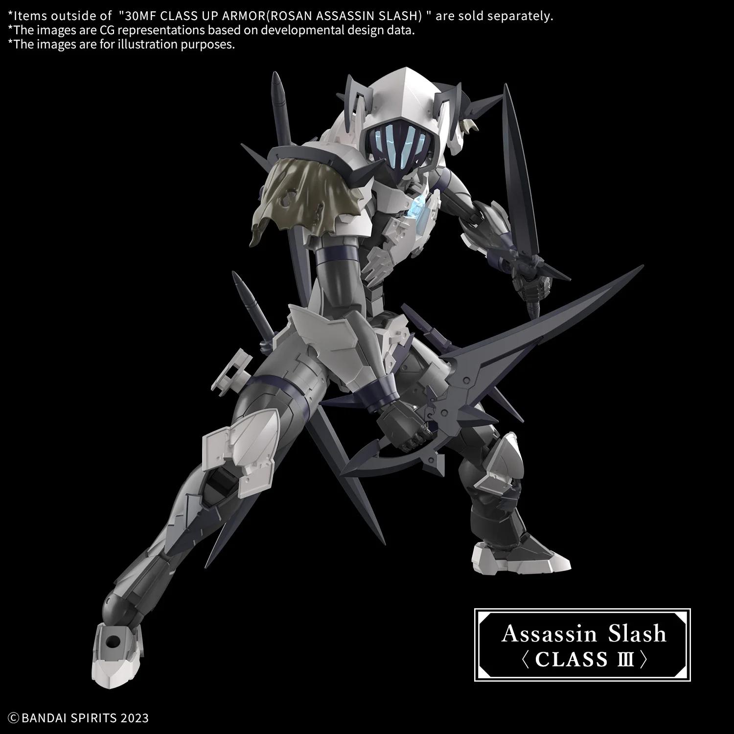 Bandai 1/144 30MF Class Uprmor Rosan Assassin Slash Model Kit — official product photo 4