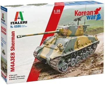 Italeri 1/35 Sherman M4a3e8 Korean War Model Kit — box art