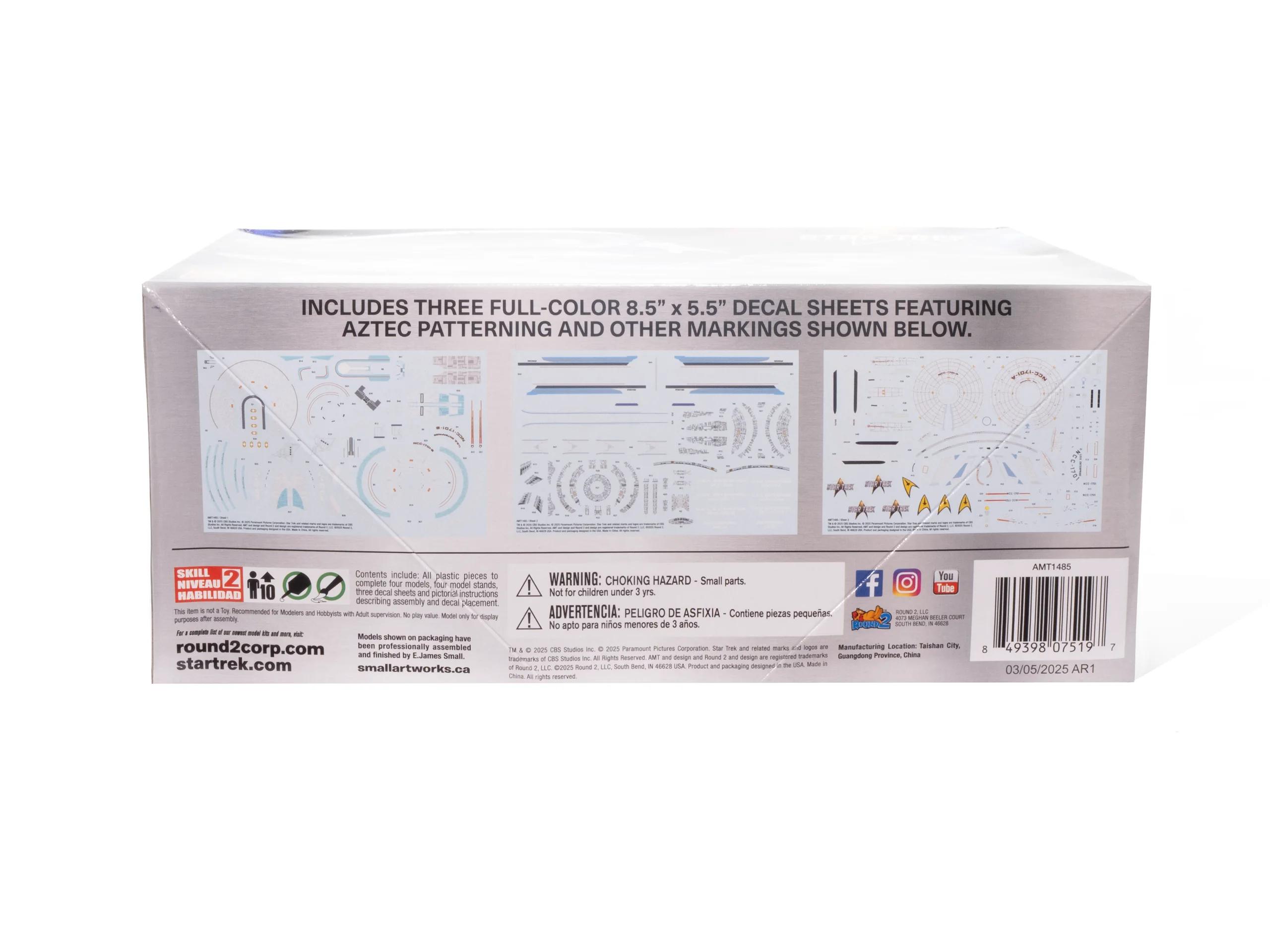 AMT 1/2500 Startrek Uss Enterprise 4pc Set Model Kit — official product photo 3