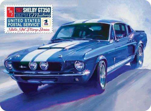 AMT 1/25 67 Shelby Gt350 Usps Stamp Series Model Kit — box art