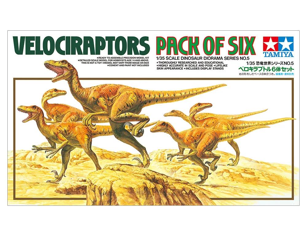 Tamiya Velociraptors Six Pak Model Kit — official product photo 1