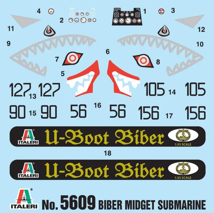 Italeri 1/35 Midget Submarine Biber Model Kit — official product photo 3