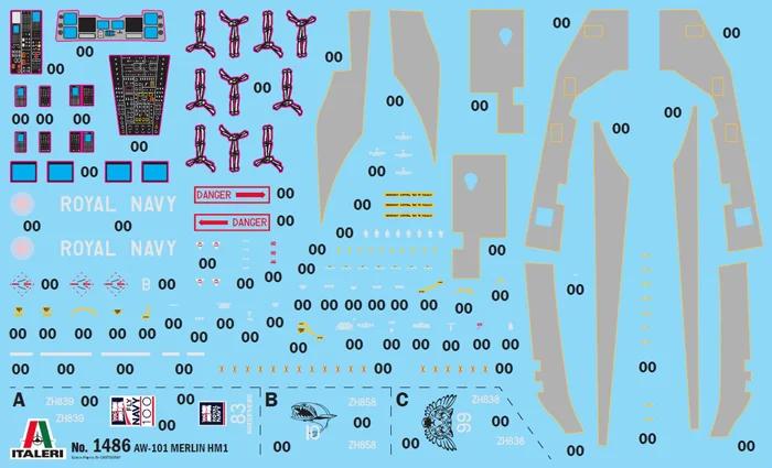 Italeri 1/72 AW-101 Merlin Hm 1 Model Kit — official product photo 2