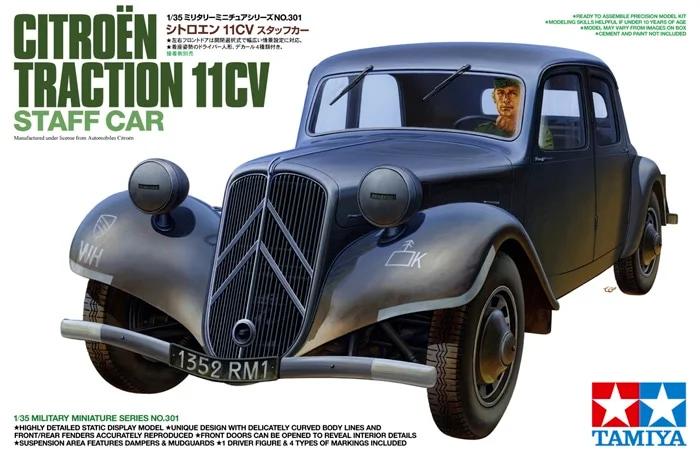 Tamiya 1/35 Citroen 11cv Staff Car Model Kit — official product photo 1