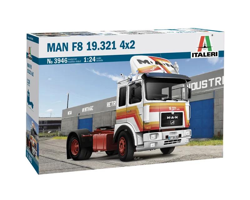 Italeri 1/24 Man F8 19 321 2-axle Tractor Model Kit — official product photo 2