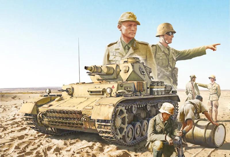 Italeri 1/35 Pz IV F1 F2 G W Africa Korps 80th Model Kit — official product photo 1