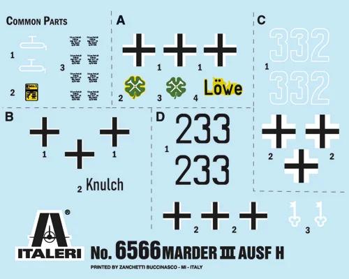Italeri 1/35 SD Kfz 138 Marder III Ausf H Model Kit — official product photo 2