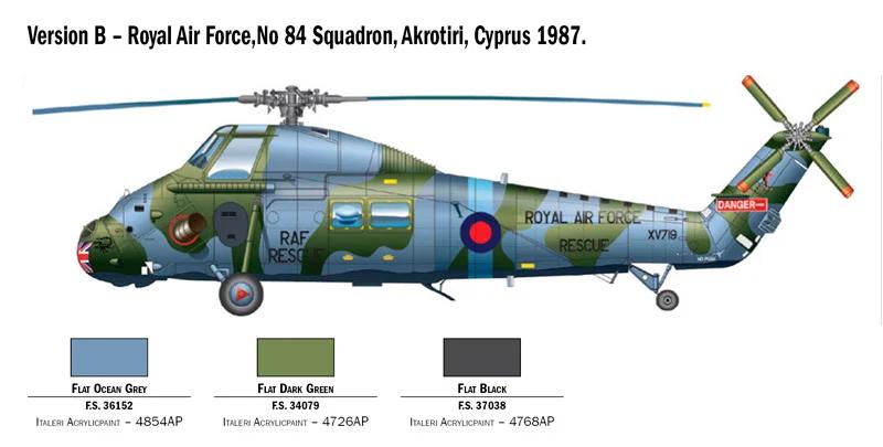 Italeri 1/48 UH-5 Wessex Helicopter Model Kit — official product photo 3