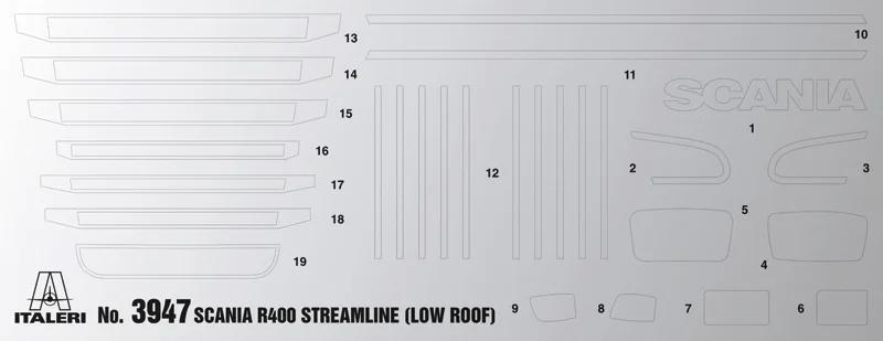 Italeri 1/24 Scania R400 Streamline Model Kit — official product photo 4