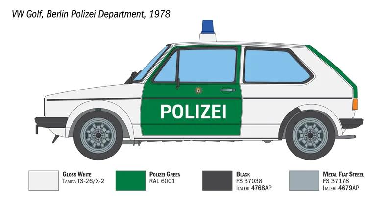 Italeri 1/24 Vw Golf Polizei Model Kit — official product photo 3
