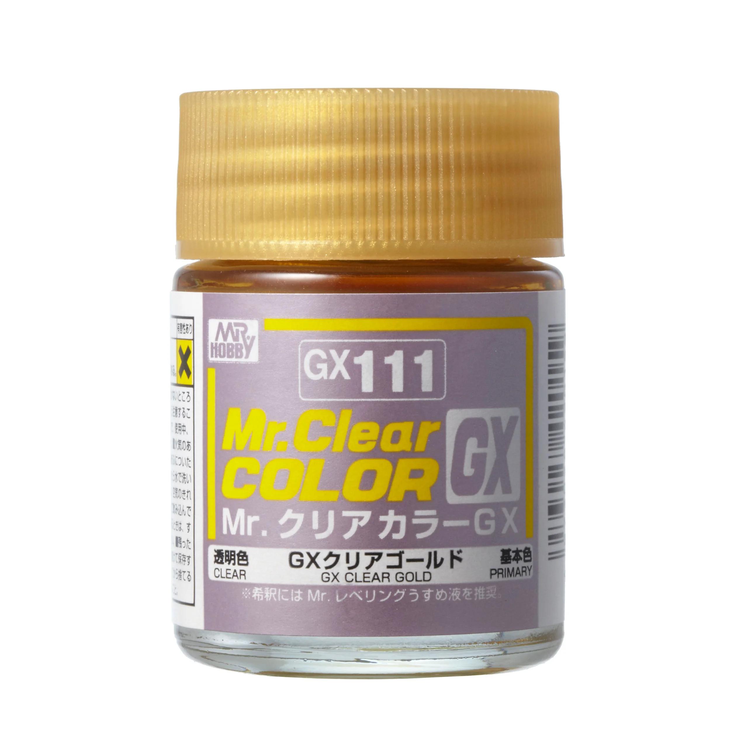 Mr. Hobby Mr. Color GX Clear Gold (GX111) 18 ml — official product photo 1
