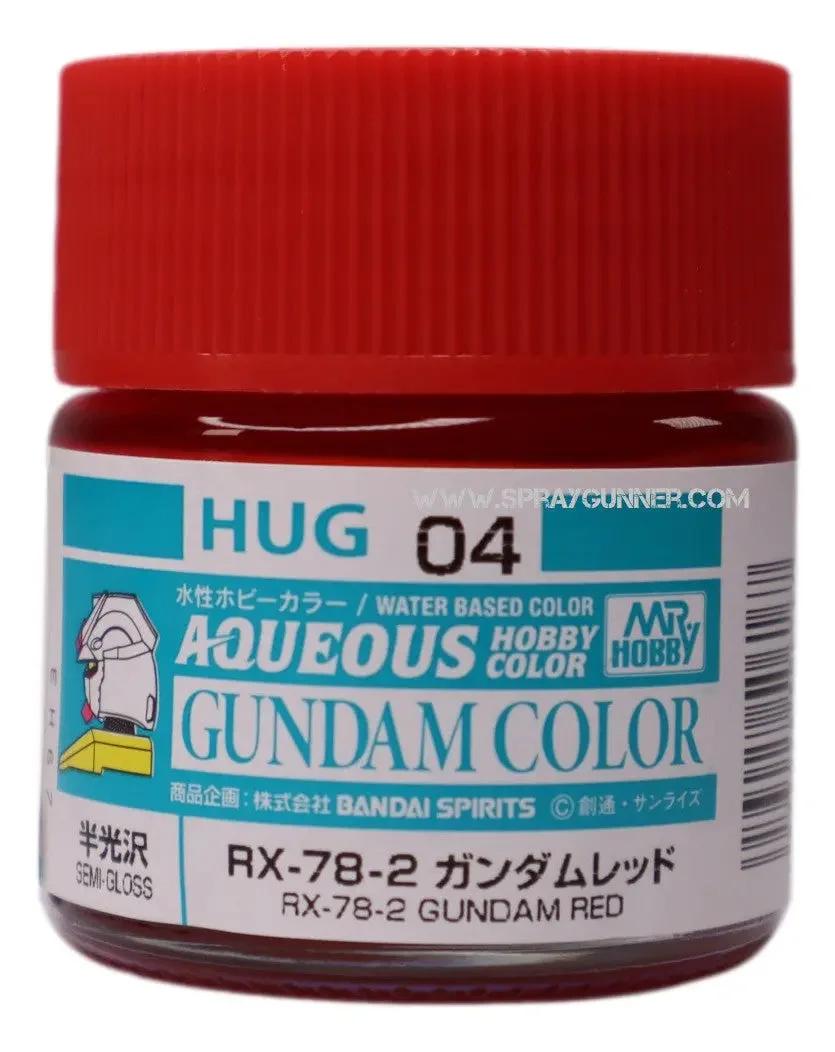 Mr. Hobby Aqueous Gundam Color HUG04 RX-78-2 Gundam Red 10ml — product photo