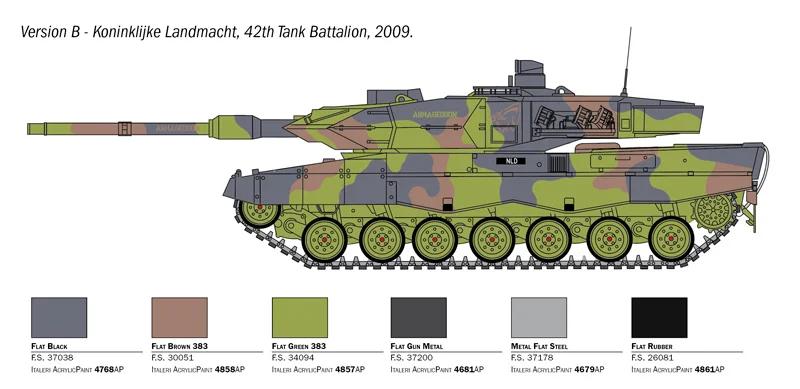Italeri 1/35 Leopard 2a6 Model Kit — official product photo 4