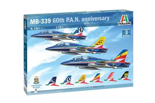 Italeri 1/72 Macchi Mb 339 60th Pan Anniv Model Kit — box art