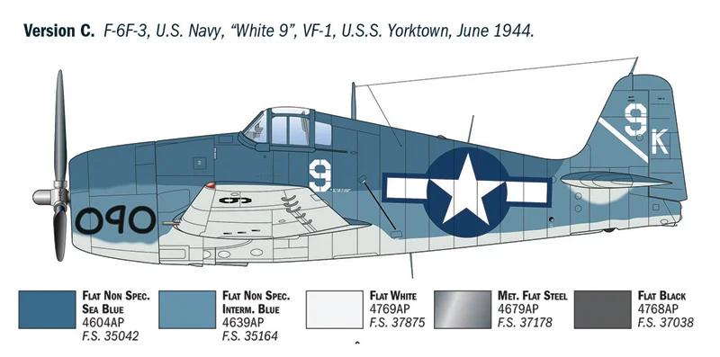 Italeri 1/72 Grumman F6f-3 5 Hellcat Model Kit — official product photo 4
