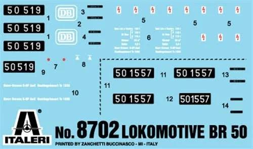 Italeri 1/87 Lokomotive Br50 Model Kit — official product photo 3