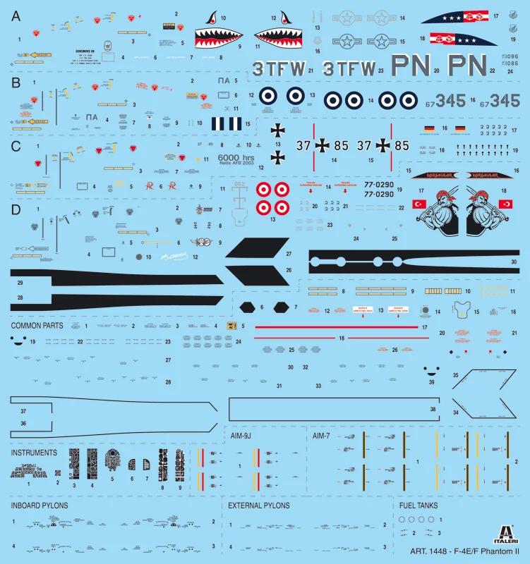 Italeri 1/72 F-4E F Phantom II Model Kit — official product photo 3
