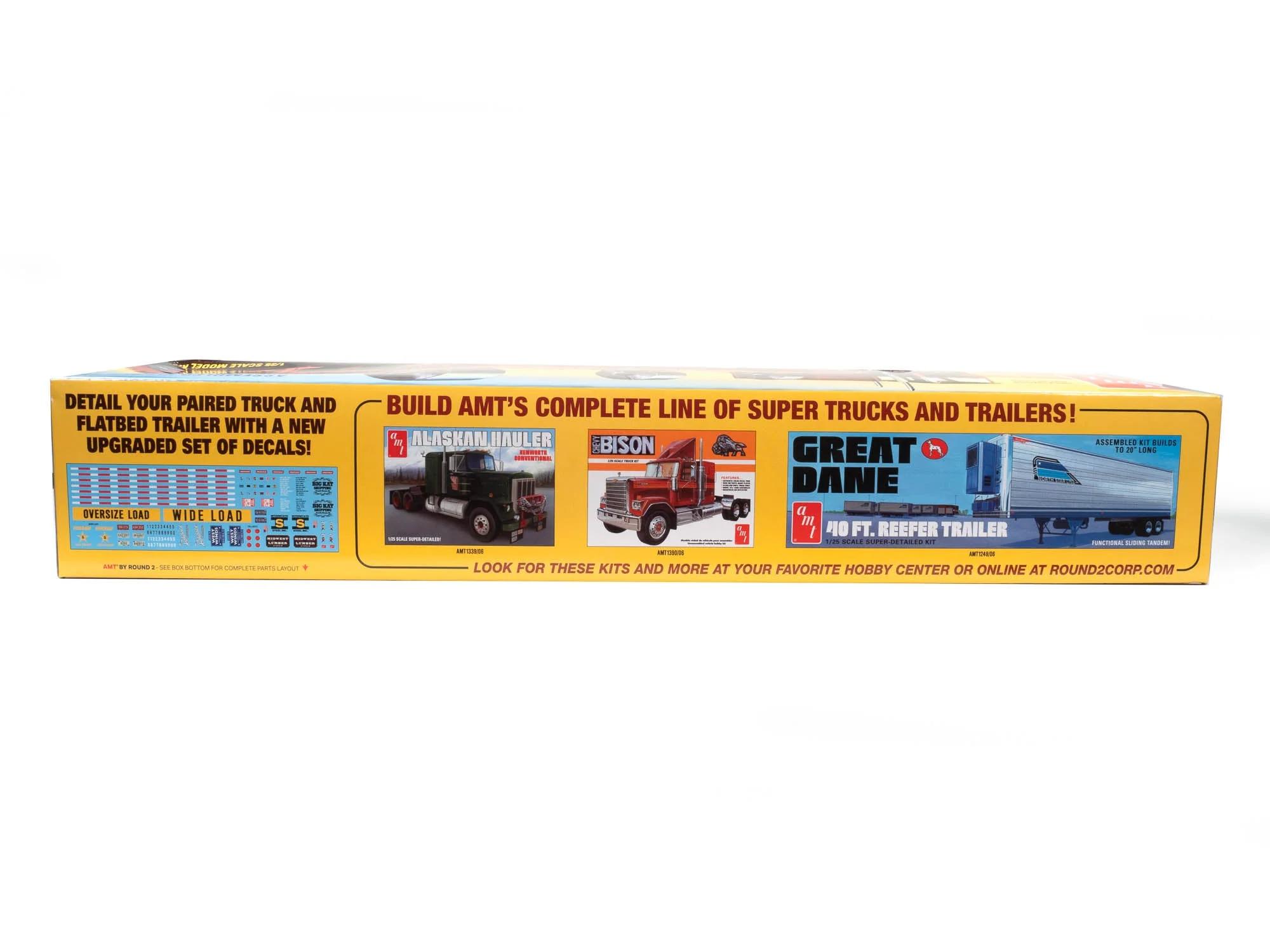 AMT 1/25 Fruehauf Flatbed Trailer Model Kit — official product photo 3