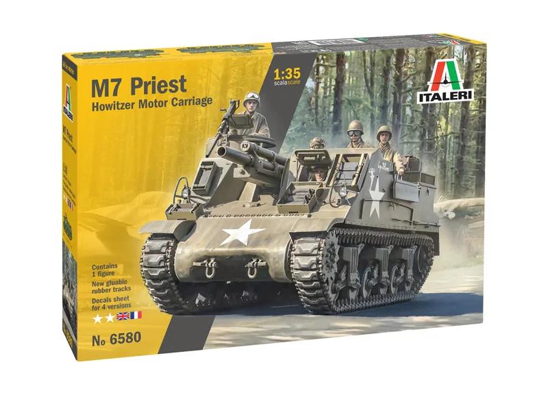 Italeri 1/35 M-7 Priest Self Propelled Howitzer Model Kit — official product photo 2