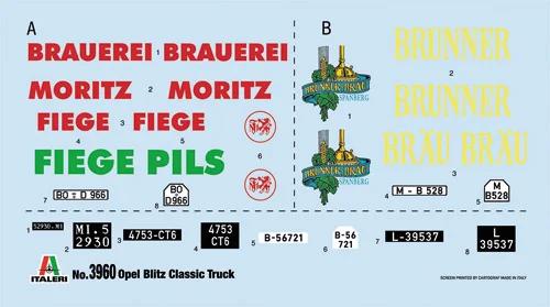 Italeri 1/24 Opel Blitz Classic Truck Model Kit — official product photo 3