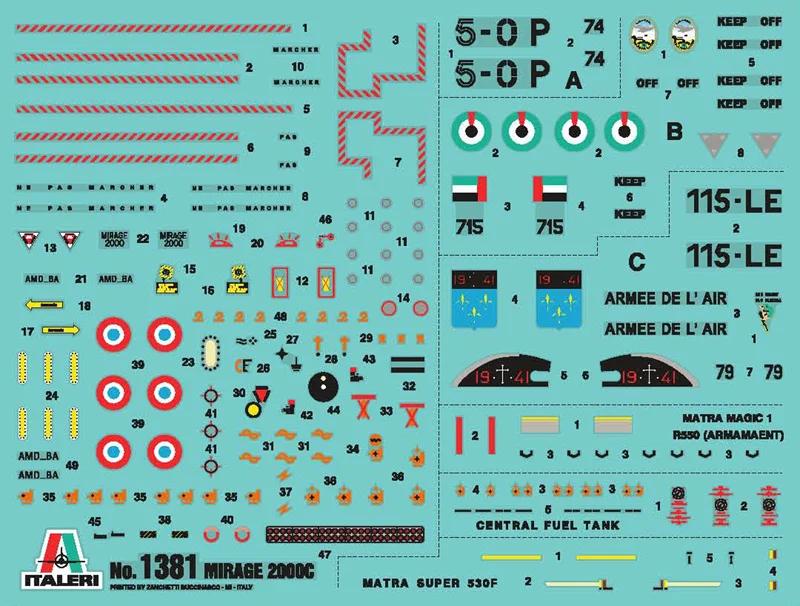 Italeri 1/72 Mirage 2000c Gulf War Model Kit — official product photo 2