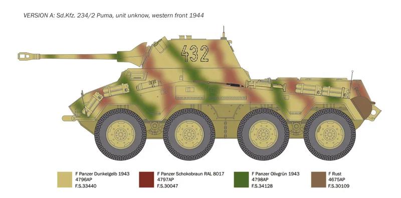 Italeri 1/35 SD Kfz 234 2 Puma Model Kit — official product photo 3