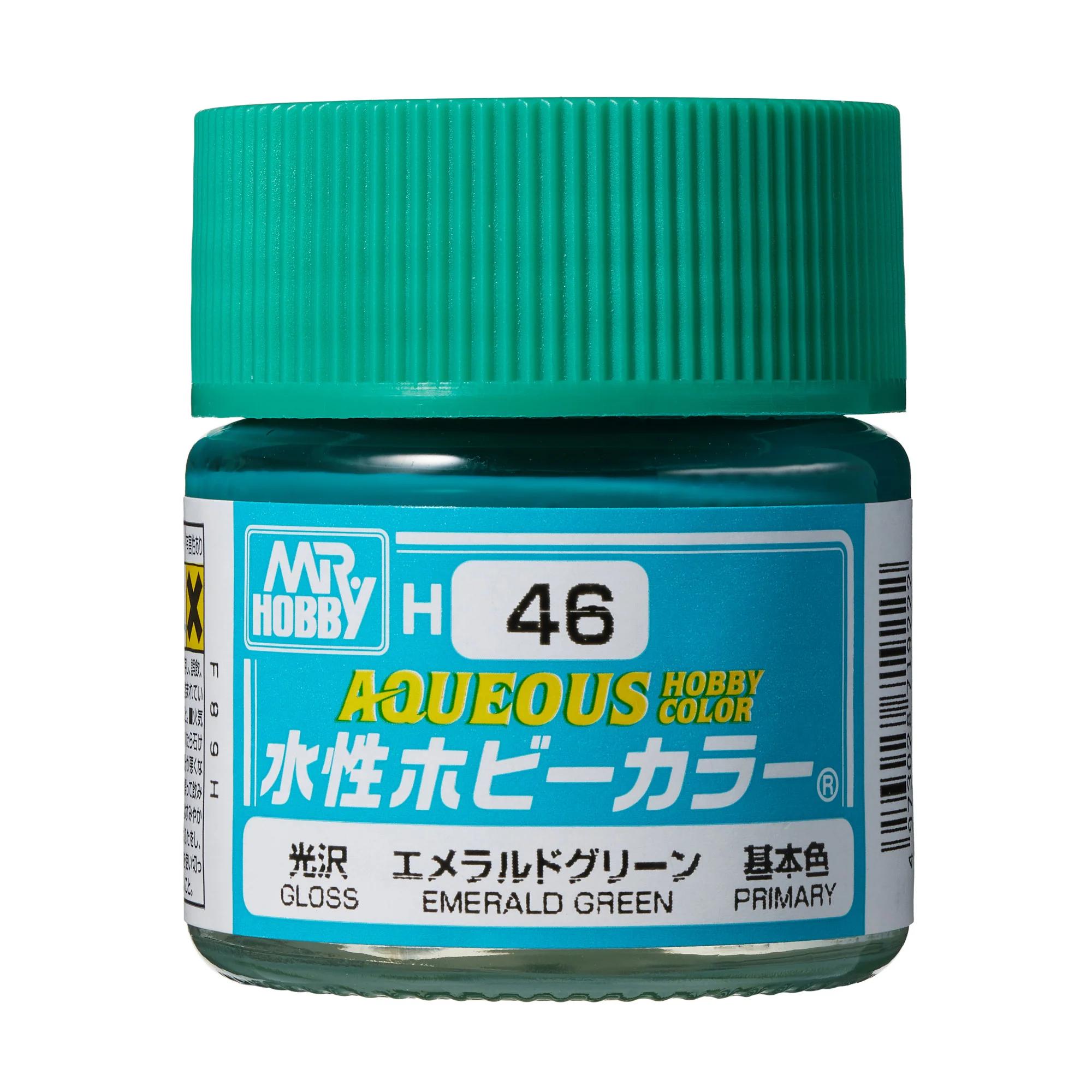 Mr. Hobby Aqueous Hobby Color Emerald Green (H46) 10 ml — official product photo 1