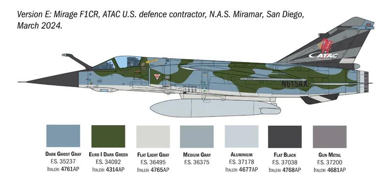 Italeri 1/48 Mirage F 1 C Cr Model Kit — official product photo 5