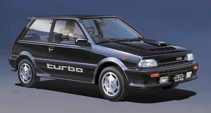 Hasegawa 1/24 Toyota Starlet Turbo-s Early Model Kit — box art