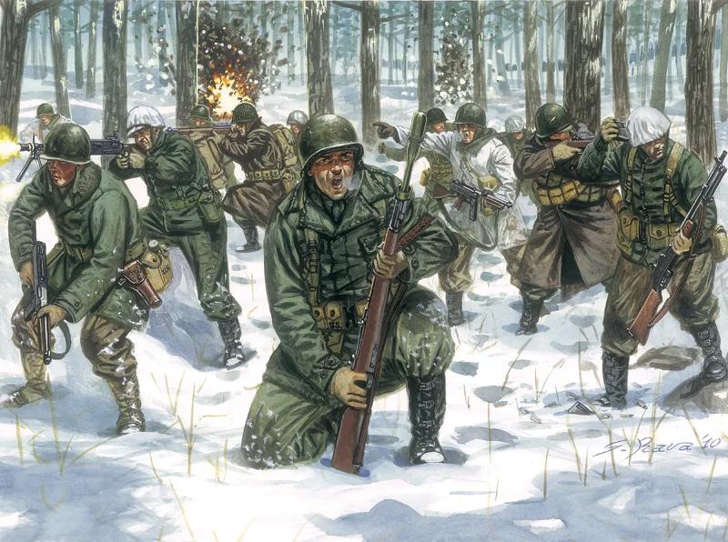 Italeri 1/72 WWII U S Infwntr Unifrm Model Kit — official product photo 1