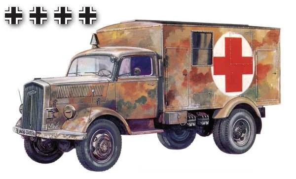 Italeri 1/72 Kfz 305 Ambulance Model Kit — box art